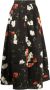 ERDEM Plooirok met bloemenprint Zwart - Thumbnail 1