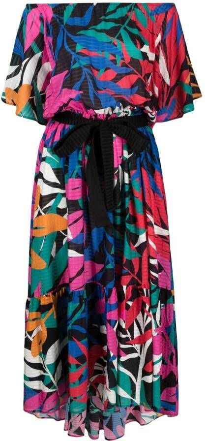 ERES Jurk met bloemenprint Blauw