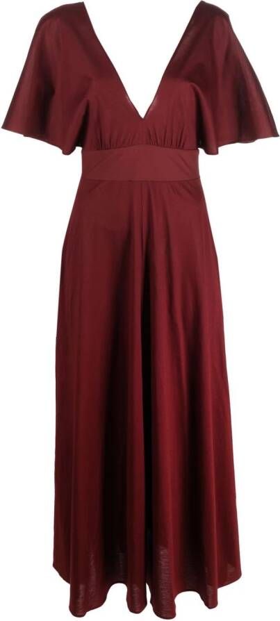 ERES Jurk met V-hals Rood