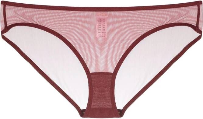 ERES Semi-doorzichtige string Rood