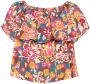 ERES Top met bloemenprint Blauw - Thumbnail 1