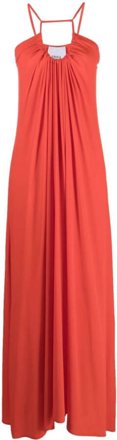 Erika Cavallini Maxi-jurk met uitgesneden detail Oranje