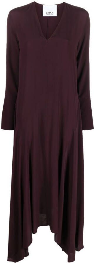 Erika Cavallini Geplooide maxi-jurk Paars