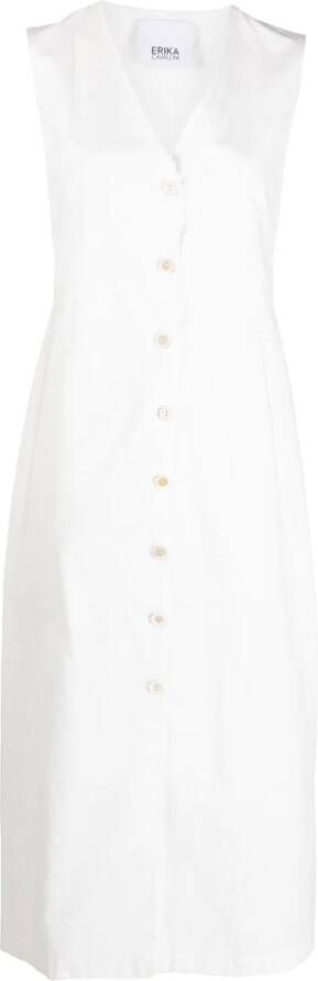 Erika Cavallini Mouwloze blousejurk Wit
