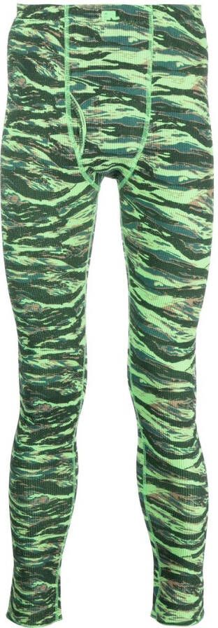 ERL Legging met camouflageprint Groen