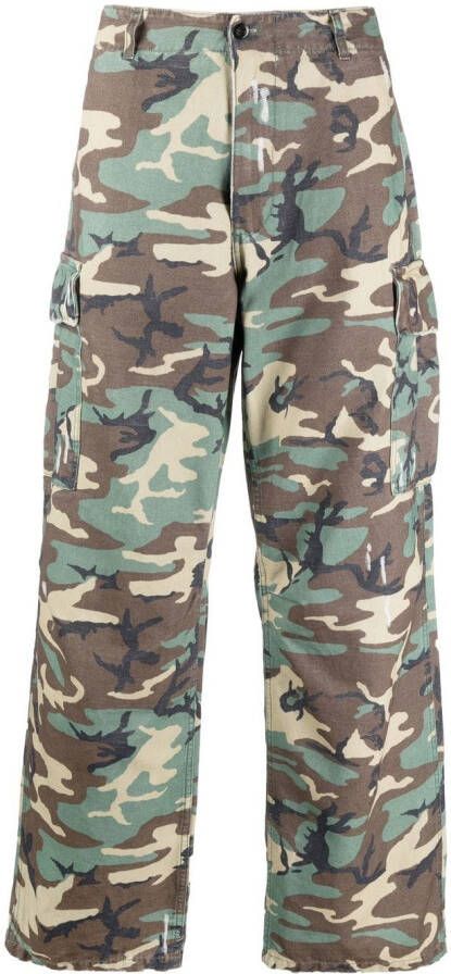 ERL Broek met camouflageprint Groen