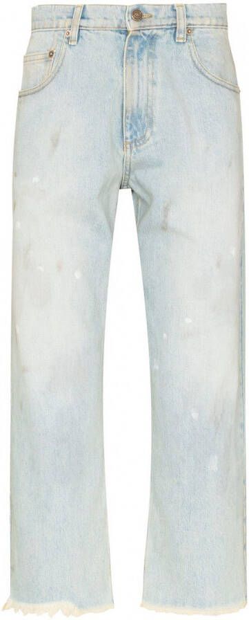 ERL Cropped jeans Blauw