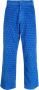 ERL Ribfluwelen broek met print Blauw - Thumbnail 1