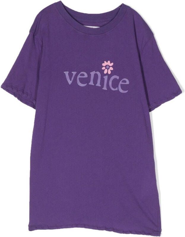 ERL T-shirt met tekst Paars