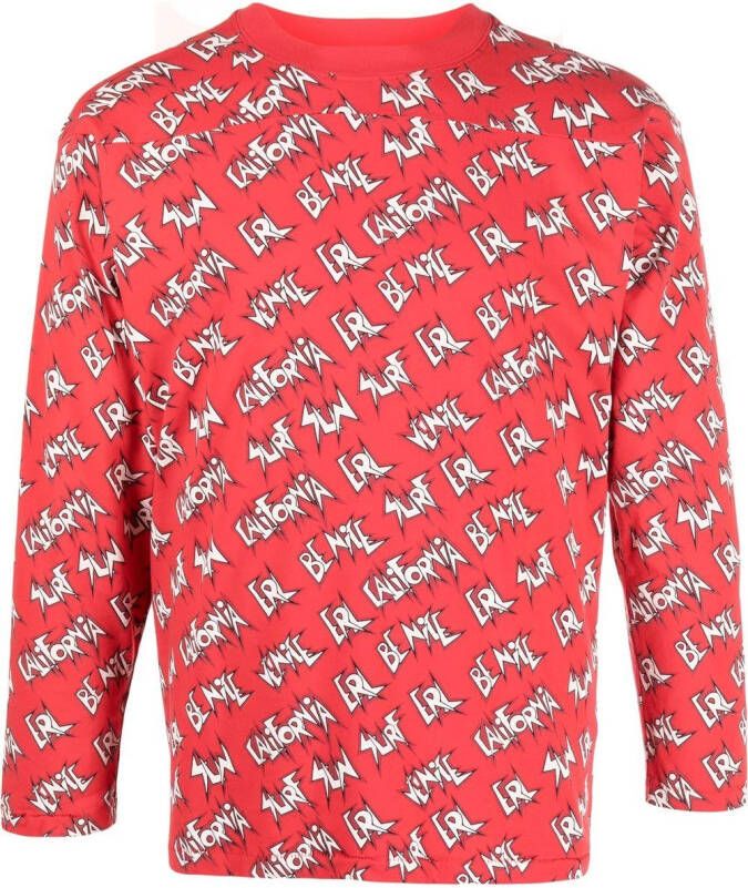 ERL Sweater met tekst Rood