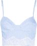 ERMANNO FIRENZE Cropped bustier Blauw - Thumbnail 1