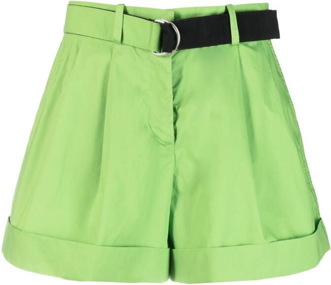 ERMANNO FIRENZE Shorts met geplooid detail Groen