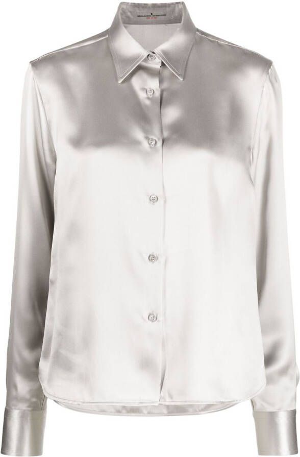 Ermanno Scervino Blouse met satijnen afwerking Grijs
