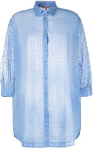 Ermanno Scervino Broderie anglaise blouse Blauw