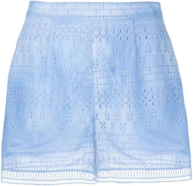 Ermanno Scervino Broderie anglaise shorts Blauw