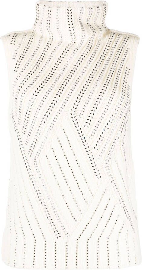 Ermanno Scervino Verfraaide trui Wit