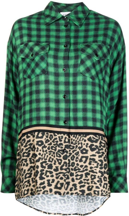 Ermanno Scervino Geruite blouse Groen