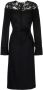 Ermanno Scervino Gesmockte midi-jurk Zwart - Thumbnail 1