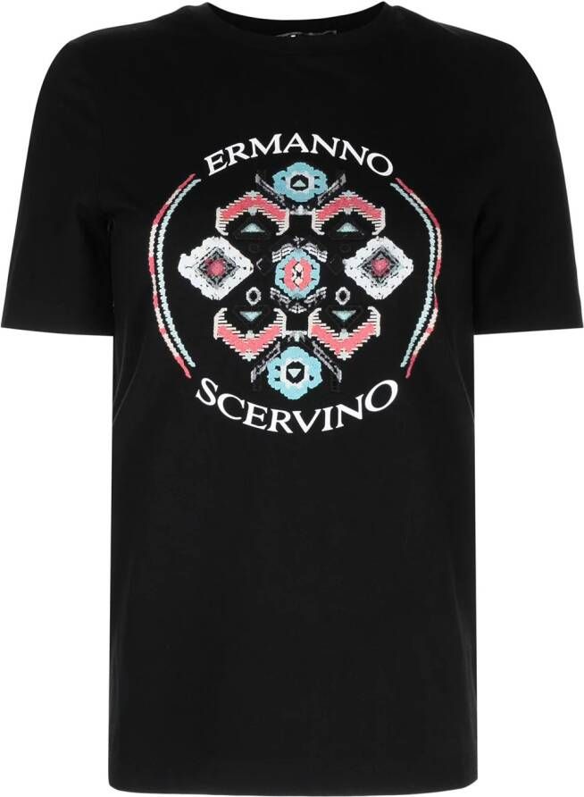 Ermanno Scervino Getailleerd T-shirt Zwart