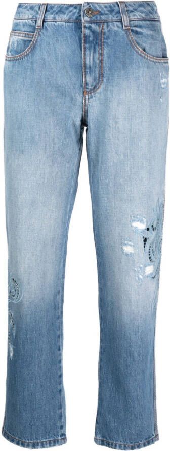 Ermanno Scervino Cropped jeans Blauw