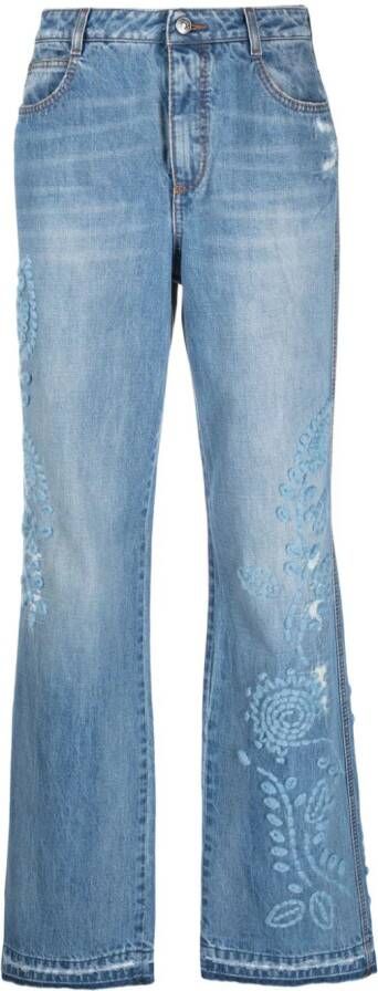 Ermanno Scervino Jeans met borduurwerk Blauw