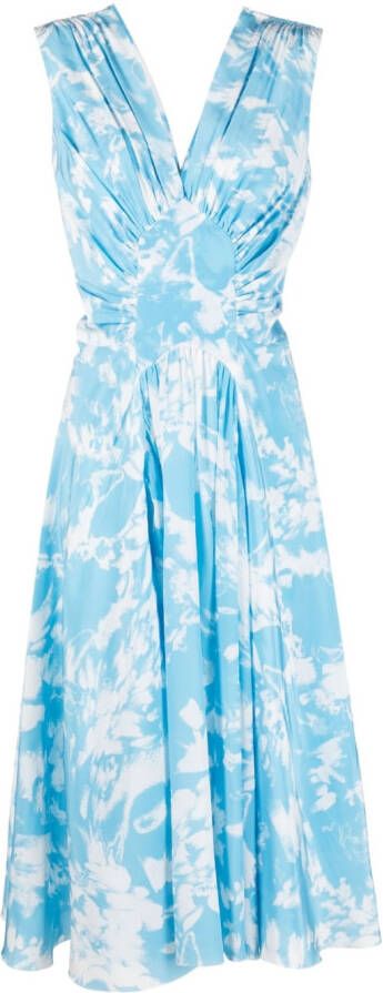 Ermanno Scervino Jurk met tie-dye print Blauw