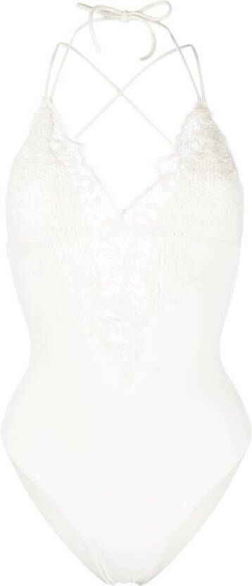 Ermanno Scervino Badpak met kant Wit