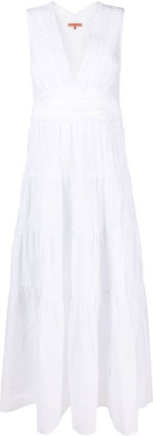 Ermanno Scervino Maxi-jurk met gehaakte afwerking Wit
