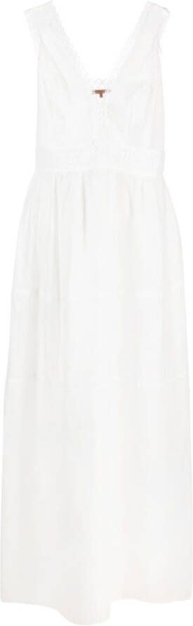 Ermanno Scervino Maxi-jurk met kanten detail Wit