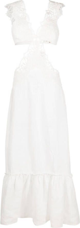 Ermanno Scervino Maxi-jurk met vlakken Wit