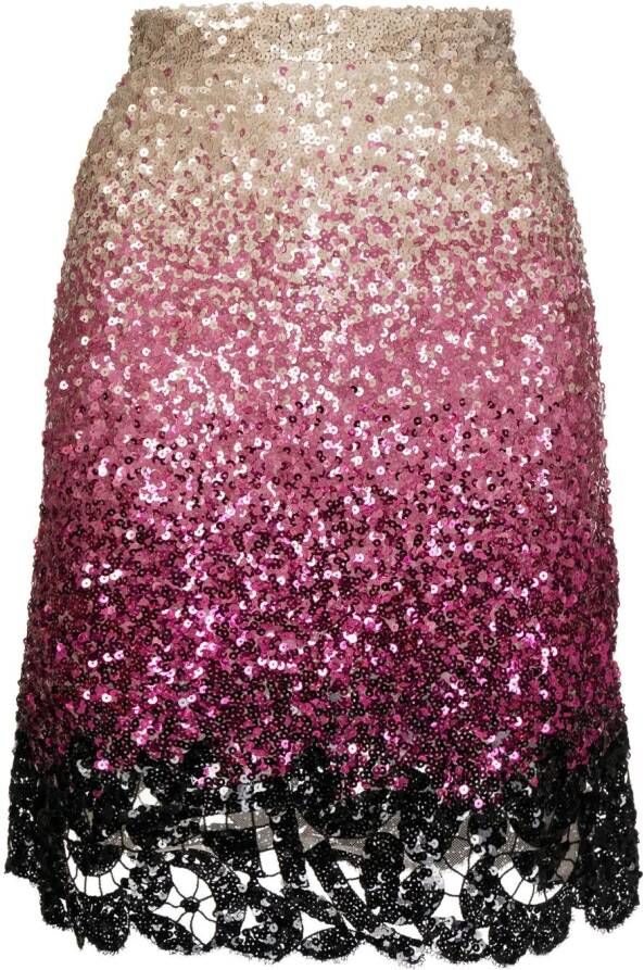 Ermanno Scervino Mini-jurk met pailletten Roze