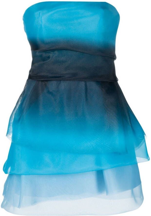Ermanno Scervino Off-shoulder mini-jurk Blauw
