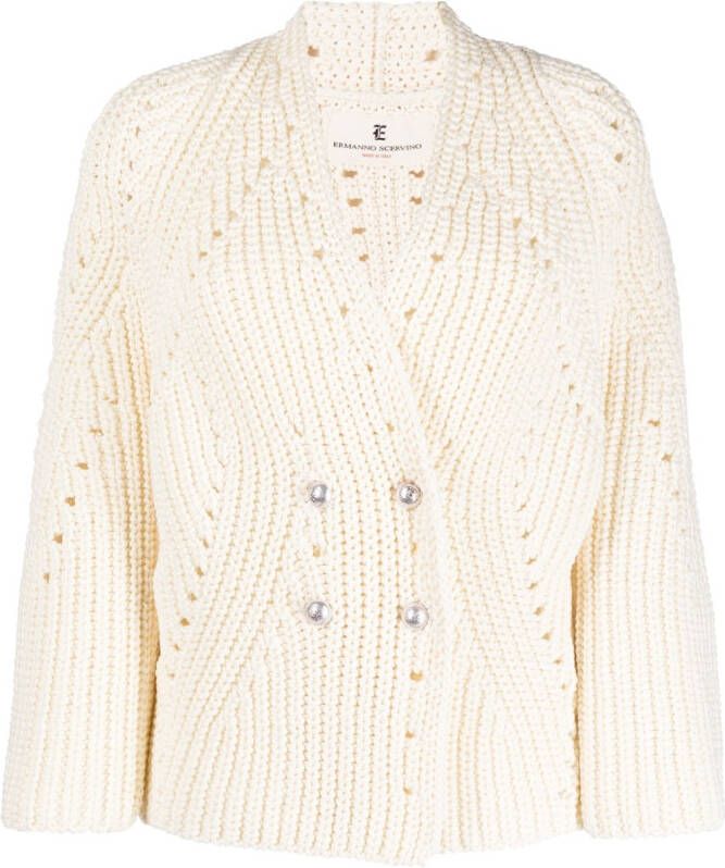 Ermanno Scervino Opengebreid vest Beige