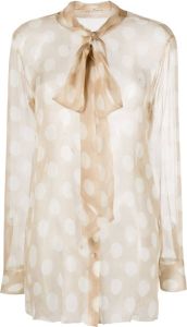 Ermanno Scervino Semi-doorzichtige blouse Beige