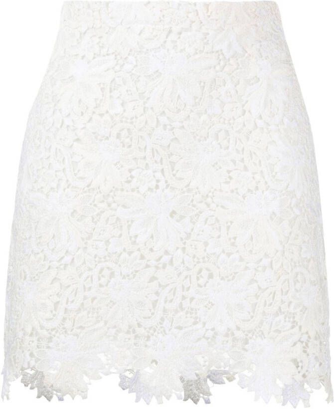 Ermanno Scervino Rok met bloemenprint Wit