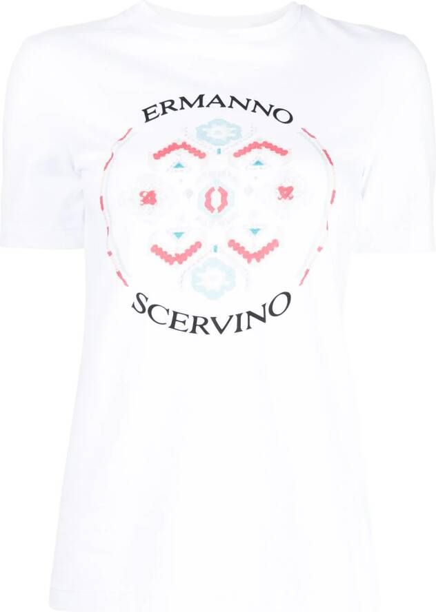 Ermanno Scervino T-shirt met korte mouwen Wit