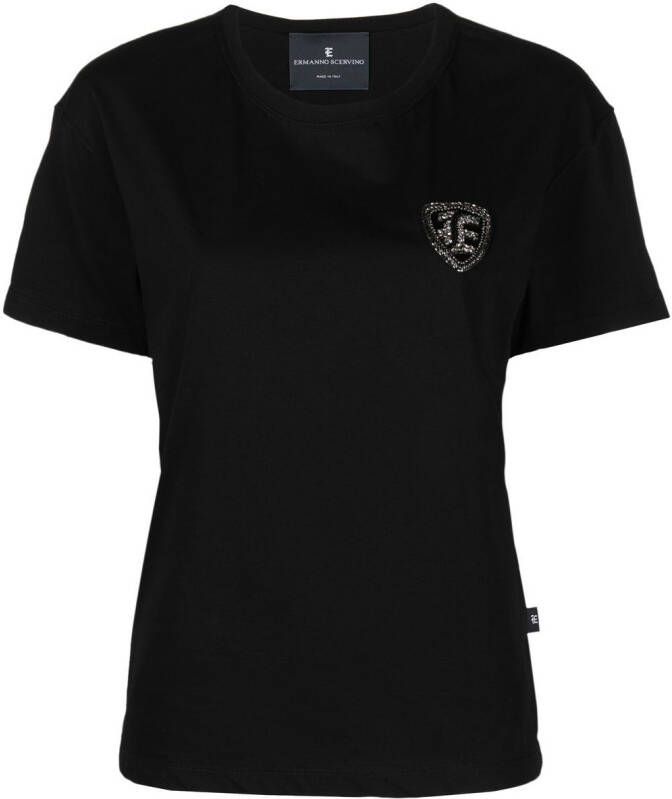 Ermanno Scervino T-shirt met logopatch Zwart