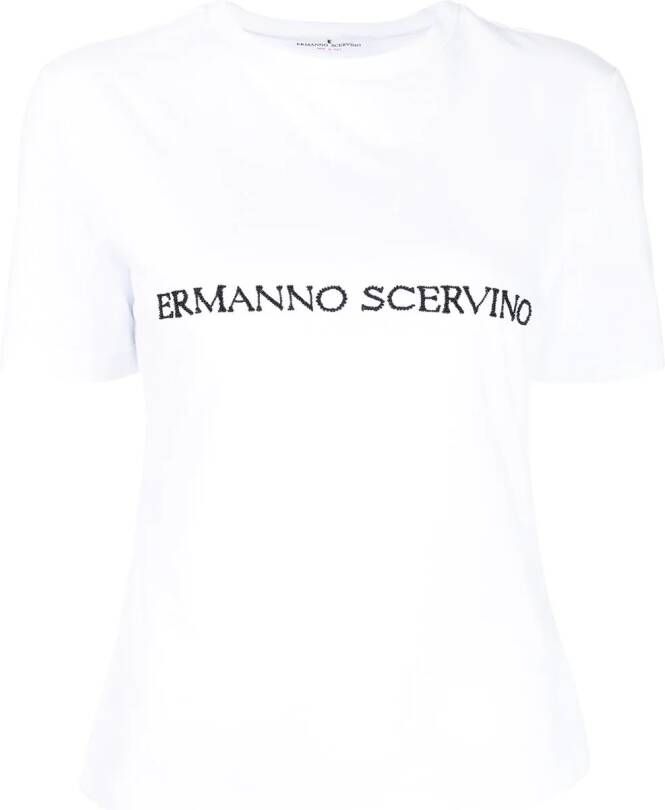 Ermanno Scervino T-shirt met logoprint Wit