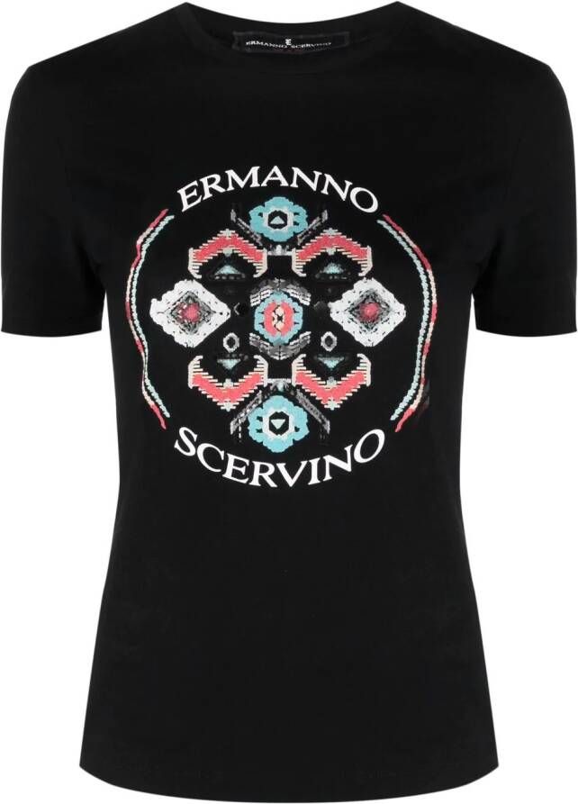 Ermanno Scervino T-shirt met logoprint Zwart