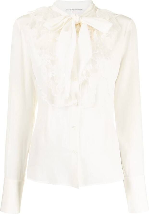 Ermanno Scervino Zijden blouse Wit