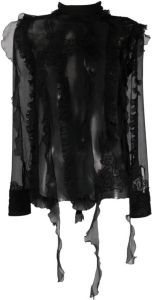 Ermanno Scervino Zijden blouse Zwart