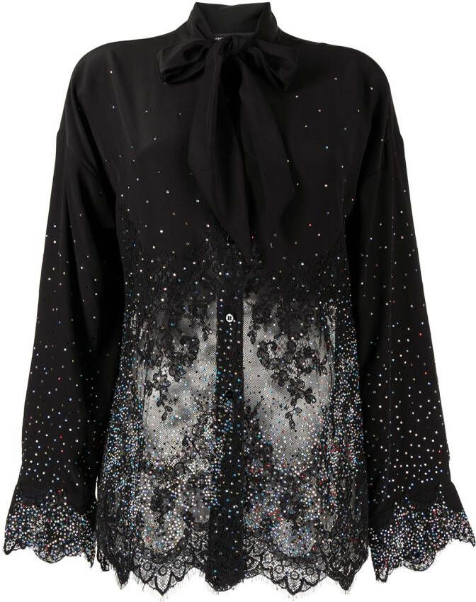 Ermanno Scervino Zijden blouse Zwart