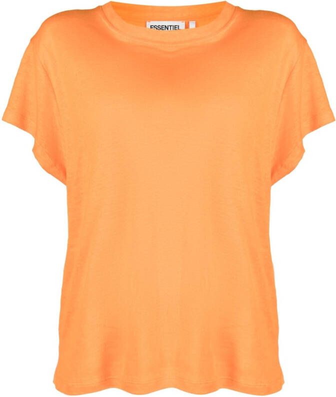 Essentiel Antwerp Effen T-shirt Oranje