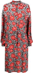 Essentiel Antwerp Midi-jurk met bloemenprint Rood