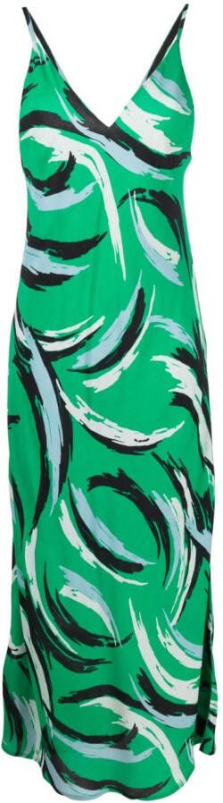 Essentiel Antwerp Maxi-jurk met V-hals Groen