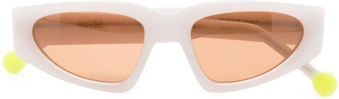 ESTILÉ Zonnebril met cat-eye montuur Beige