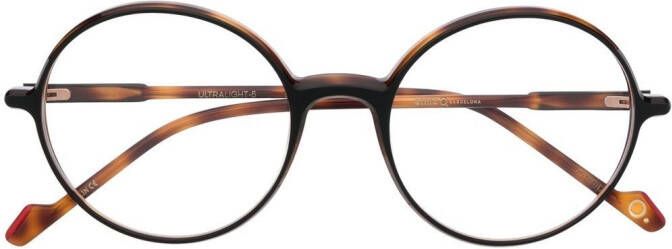 Etnia Barcelona Bril met schildpadschild design Bruin