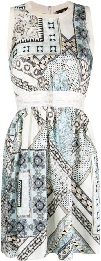 ETRO Mini-jurk met patchwork Blauw