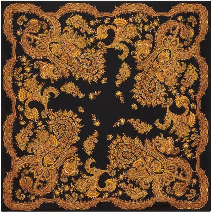 ETRO Sjaal met barokprint Zwart