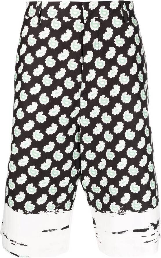 ETRO Bermuda shorts met paisley-print Zwart